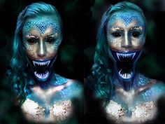 Professional makeup artist Emily Anderson is a natural beauty - unlike her horrifying hobby. Hollywood Makeup, Special Fx Makeup, Horror Makeup, Halloween Makeup Inspiration, Scary Makeup