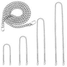 PRICES MAY VARY. Quality material: DIY crossbody bag chain is made of metal material, strong and durable; Adopt polishing and electroplating, good luster, not easy to fade. Thickened iron chain: 2.4mm thickened metal chain, strong and durable. Convenient and removable: the flat chain is easy to install and disassemble. Wide application: Chain strap is suitable for DIY bag, handbag, wallet, cross-body bag chain, can be extended or replace the bag chain. Perfect gift: Wallet Chain is the perfect g Diy Crossbody Bag, Simple Purse, Belt Wallet, How To Make Purses, Shoulder Belt, Bag Chain, Have Metal, Handbag Wallet, Chain Belt