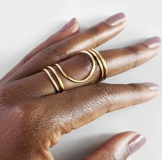 Nandi | Gold Ring - Baluku Design Luxury Minimalist Hand Forged Stackable Rings, Cheap Silver Brass Rings, Luxury Brass Rings With Polished Finish, Luxury Symbolic Brass Rings, Luxury Elegant Brass Rings, Luxury Polished Brass Rings, Finger Splint, Metal Jewellery, Neck Ring