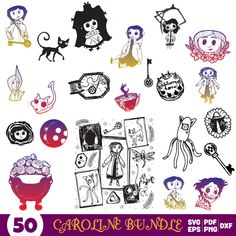 50 halloween clip art bundle with various images