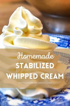 A swirl of whipped cream. Stable Whipped Cream, Whipped Cream Topping, Whipped Cream Recipe, Stabilized Whipped Cream, Recipes With Whipping Cream, Sugar Free Recipes Desserts, Baking Basics, Vanilla Whipped Cream, Whip Cream