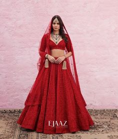 All Red Bridal Lehenga, Indian Bride Red Lehenga, Red Indian Wedding Dress Bridal Lehenga, Bridle Lehnga Indian Weddings, Red Bridal Dress Indian, Bridal Outfits Wedding Indian, Nikah Lehenga, Bride Lehenga Indian Red