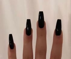 Black Acrylic Nails, Goth Nails, Grunge Nails, Black Nail, Nail Jewelry, Minimalist Nails, Dream Nails, Pretty Acrylic Nails