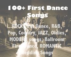 an advertisement for the 100 first dance songs