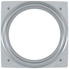 an aluminum ring with two holes in the middle and one hole at the top, on a white background