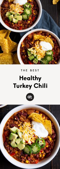 the best healthy turkey chili with corn and avocado