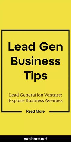 a yellow book cover with the words lead gen business tips