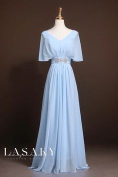 Lasaky - Exquisite Bridesmaids Formal Evening Gowns for Refined Banquet Performances and Hosting Duties Evening Gowns Elegant, Evening Gowns Formal, Batwing Sleeve, Three Quarter Sleeves, Quarter Sleeve, Skirt Length, Long Skirt, Three Quarter, Aquamarine