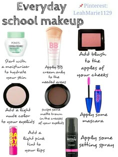 Everyday School Makeup, Make Up Diy, Makeup Cantik, Hydrating Skin Care, Bedtime Routines, Makeup Order, Witch Makeup