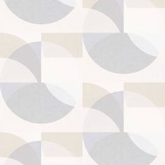 Geometric Circle Graphic Wallpaper in Light Grey/Beige from the ELLE Decoration Collection by Galerie Wallcoverings Sophisticated Wallpaper, Colour Spectrum, Modern Wallpaper Designs, Circle Graphic, Geometric Lighting, Embossed Wallpaper, Elle Decoration, Beige Wallpaper, Geometric Circle