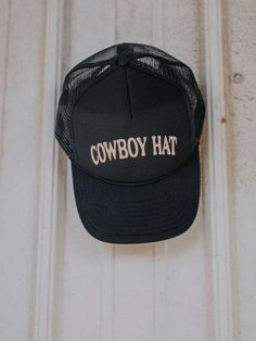 Cowboy Hat Trucker Hat at Bourbon Cowgirl. The cowboy hat you didn't think you needed. this western trucker will show off your country roots and goes great with any cowgirl style apparel or accessory. Color: black The Cowboy, Cowgirl Style, Cowboy Hat, Show Off, Trucker Cap, Bourbon, Cowboy Hats, Trucker Hat, Cowboy