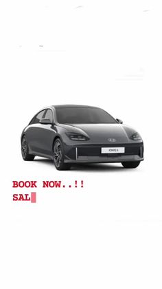 an advertisement for the new car is shown in red and black, with a white background