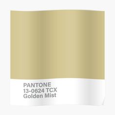 pantone's golden mist poster