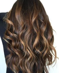 Caramel Highlights For Dark Hair Brown Hair Trends, Hair Dark Brown, Balayage Hair Color Ideas, Dark Brown Ombre, Balayage Hair Color, Brown Ombre Hair, Dark Hair With Highlights, Hair Dark, Caramel Highlights