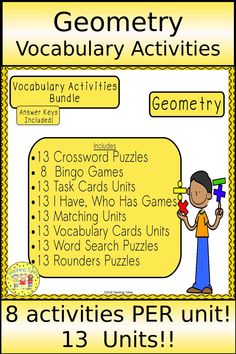 an activity poster with words and pictures to help students learn how to use the word