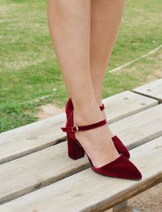 Dark Red Velvet Block Heels Red Ladies shoes Red Heels Dark | Etsy Wedding Shoes Red, Goddess Sandals, Prom 2k24, Red Bridal Shoes, Dark Red Velvet, Red Wedding Shoes, Velvet Block Heels, Prom 2022, Velvet Pumps