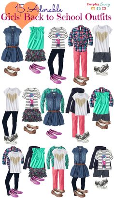 Back To School Fashion Trends 2024 Gratia Lillian Back School Outfits, Preteen Fashion, Outfits For Girls, Mix Match Outfits, Summer School Outfits, Girl's Back, School Dresses, School Looks, Tween Outfits