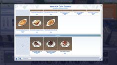 an image of a menu page on a computer screen with pictures of cakes and desserts