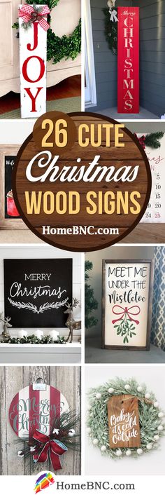 26 cute christmas wood signs that are easy to make and can be hung on the wall