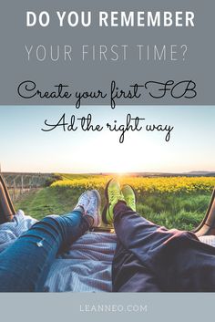 two people sitting in a hammock with the caption do you remember your first time? create your first fb all the right way