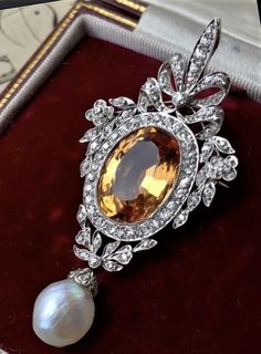 Citrine Jewelry, Diamond Brooch, Jewelry Indian, Crown Jewels