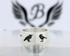 Crow Rings, Birdie Ring, Raven Ring, Bird Ring, Bird Rings, Silver Rings Simple, Nail Jewelry, Cancellation Policy, Silver Style