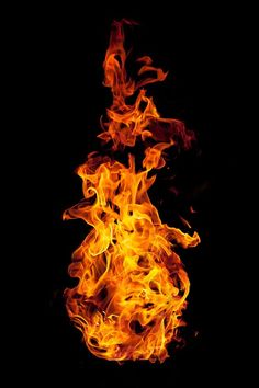 fire flames on a black background with no one in the photo to describe it or not