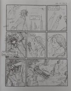 a page from the comic book's storyboard, with some drawings on it