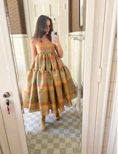 Work Rain Outfit, Diy Sew Dress, 60s Summer Aesthetic, Rainbow Sorbet, Mesh Insert Dress, Grandmother Granddaughter, Homemade Dress, Quilt Dress, Floaty Dress