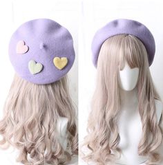 Kawaii Beret, Kawaii Hats, Harajuku Fashion Kawaii, Kawaii Hat, French Hat, Beret Style, Beret Hats, Kids Head, Soft Hats