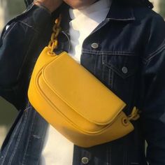 Free U.S. shipping. Style: Commuting , color:Yellow, suite for season：Spring, Summer, Autumn, Winter ，Anniversary, Going out, Hanging out, Material Genuine Leather, Yellow Leather Half-Moon over the Shoulder Bags Acrylic Chain Bags Trendy Yellow Mobile Phone Bag, Yellow Rectangular Shoulder Bag With Chain Strap, Casual Gold Shoulder Bag With Chain Strap, Elegant Yellow Shoulder Bag With Mobile Phone Holder, Elegant Yellow Shoulder Bag With Mobile Phone Bag, Elegant Yellow Shoulder Bag With Mobile Phone Pocket, Yellow Shoulder Bag With Chain Strap For Travel, Trendy Yellow Bags With Chain Strap, Trendy Yellow Crossbody Shoulder Bag