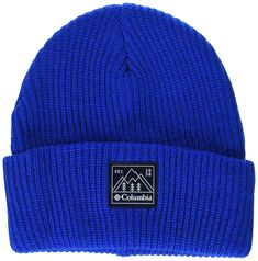 PRICES MAY VARY. CLASSIC WINTER HAT: This cool winter beanie features a cuffed design and logo detail. STYLISH WARMTH: The super soft material helps hold in heat where it counts—at the head. COZY COMFORT: Feels great against your skin and has a hint of stretch for a perfect fit. VERSATILE STYLE: They'll love the patch detail and cool array of color options, including two-toned designs. BUILT TO LAST: Columbia’s attention to detail is what sets our apparel apart. Specifying only the highest quali Adjustable Solid Color Winter Beanie, Blue Winter Beanie Cap, Adjustable Winter Beanie, Winter Cotton Hats, Casual Hats For Winter Sports, Winter Beanie For Outdoor Activities With Fleece Lining, Winter Sports Beanie, One Size Fits Most, Warm Adjustable Hats For Streetwear, Adjustable Winter Beanie For Streetwear