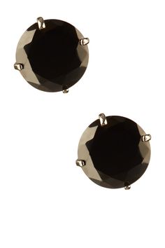 Black cubic zirconias glitter from 14K white gold settings on these stud earrings. . 14K white gold prong set black CZ round solitaire stud earrings. Post back. Approx. 6mm length. Made in USA  Wipe clean 14K white gold, black cubic zirconia All That Glitters Is Gold, Round Solitaire, Solitaire Studs, Cz Stud Earrings, Pretty Jewellery, Gold Black, Prong Setting, Post Earrings, Nordstrom Rack