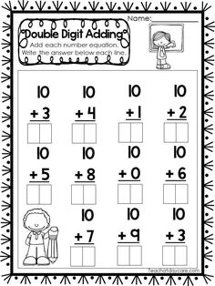 a printable worksheet for adding to the number line