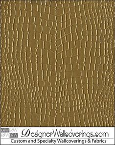 an image of a brown leather textured wallpaper with the words designer wall coverings com