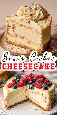 Cheesecake meets sugar cookie in this dreamy dessert! 🍪🍰 Creamy, sweet, and so easy to make, it's the ultimate treat for any occasion. 🌟✨ #SugarCookieCheesecake #DessertGoals #CheesecakeLovers #SweetTreats