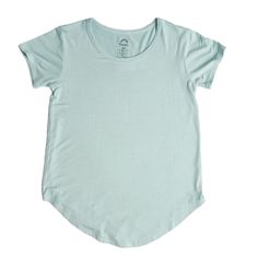 Blue Surf Womens Bamboo Tee Shirt – Emerson and Friends Casual Solid Color Short Sleeve Sleepwear, Casual Soft-washed Tops For Lounging, Solid Relaxed Fit T-shirt For Loungewear, Basic Relaxed Fit Tops For Lounging, Casual Relaxed Fit Sleepwear For Everyday, Comfortable Solid Stretch T-shirt, Relaxed Fit Short Sleeve T-shirt For Lounging, Simple Crew Neck Top For Loungewear, Simple Crew Neck Loungewear Top