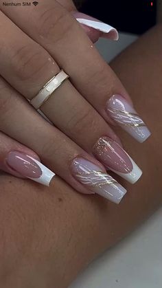 Shiny Nails Designs, Shiny Nails, Nail Tattoo, New Year's Nails, Girls Nails, Cute Nail Designs, Coffin Nails, Swag Nails