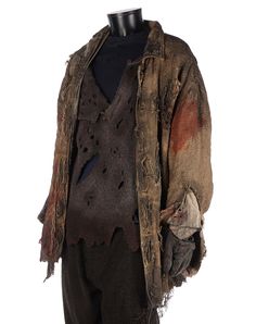 the walking dead costume on display in front of a white background