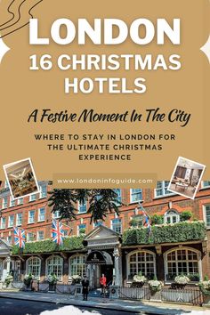 the london christmas hotel is featured in this postcard