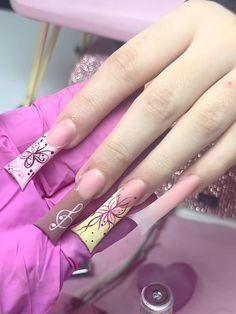 #longnails #nails #ducknails Duck Nails Ideas, Ducky Nails, Long Duck Nails, Cutesy Nails, Fairy Wallpaper, Acrylic Ideas, Punk Nails, Duck Nails, Colored Acrylic Nails