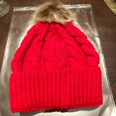 New In Packaging. Women’s Bright Red Puff Beanie. Make Your Best Offer Red Beanie, Bright Red, Lady In Red, Make Your, Women Accessories, Packaging, Make It Yourself, Hats, Red