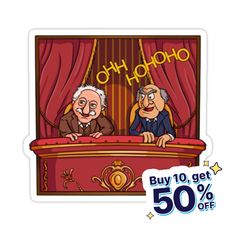 an old man and woman sitting at a table with the words oh hohoo on it