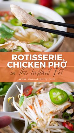 rotissee chicken pho in the instant pot