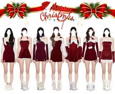 spesial (natal) Kpop Outfit Ideas, Pop Outfits, Stage Ideas, Performance Outfits, Feminine Tattoos, Aesthetic Colors, Kpop Group, Performance Outfit