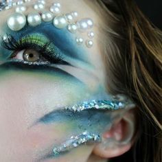 Mermaid Gills, Mermaid Face, Fantasy Make-up, Fantasy Au, Mermaid Parade, Galaxy Makeup, Sea Siren