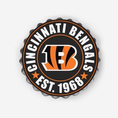 the cincinnati tigers logo is shown in black and orange