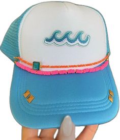 Summer Trucker Hat, Boat Hat, Beach Boat, Ride The Wave, Hat For Women, The Wave, Vacation Beach, Trucker Cap, Summer Vacation