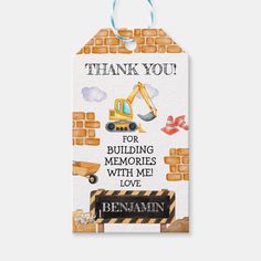 thank you for building memories with me and love gift tags, set of 10 -