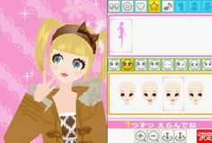 an anime character is looking at the screen with different expressions on her face and hair